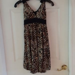 Womens leapords print halter top dress
